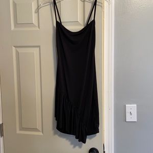 Black stretchy slip dress
